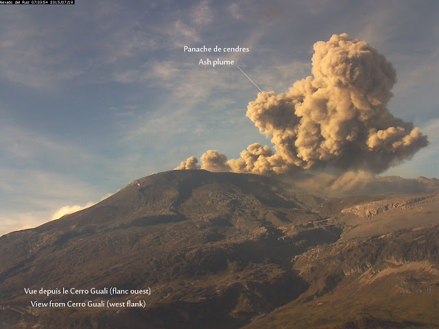 Nouveau panache de cendres sur le volcan Nevado del Ruiz  Volcan-Nevado-del-Ruiz-19-juillet-2015-03