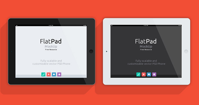 iPad Psd Flat Mockup 002-ipad-mockup-flat-black-white-landscape-psd