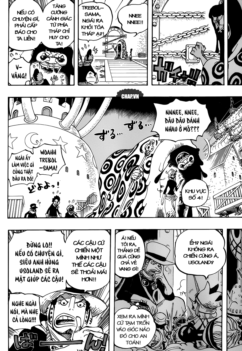 One Piece Chapter 738: Binh đoàn Trebol: Chỉ huy đặc biệt Sugar 009