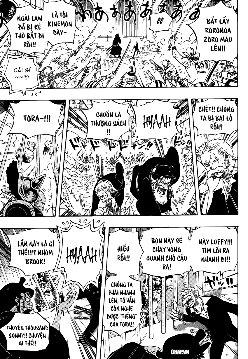 One Piece Chapter 730: Ba lá bài 010