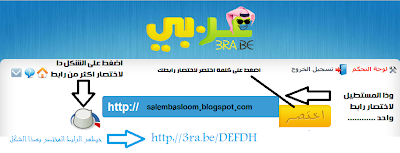 الربح من اختصار الروابط شرح التسجيل في موقع عربي 3ra.be 2