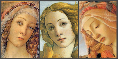 Una mujer bella del Renacimiento Boticelli%2BFaces