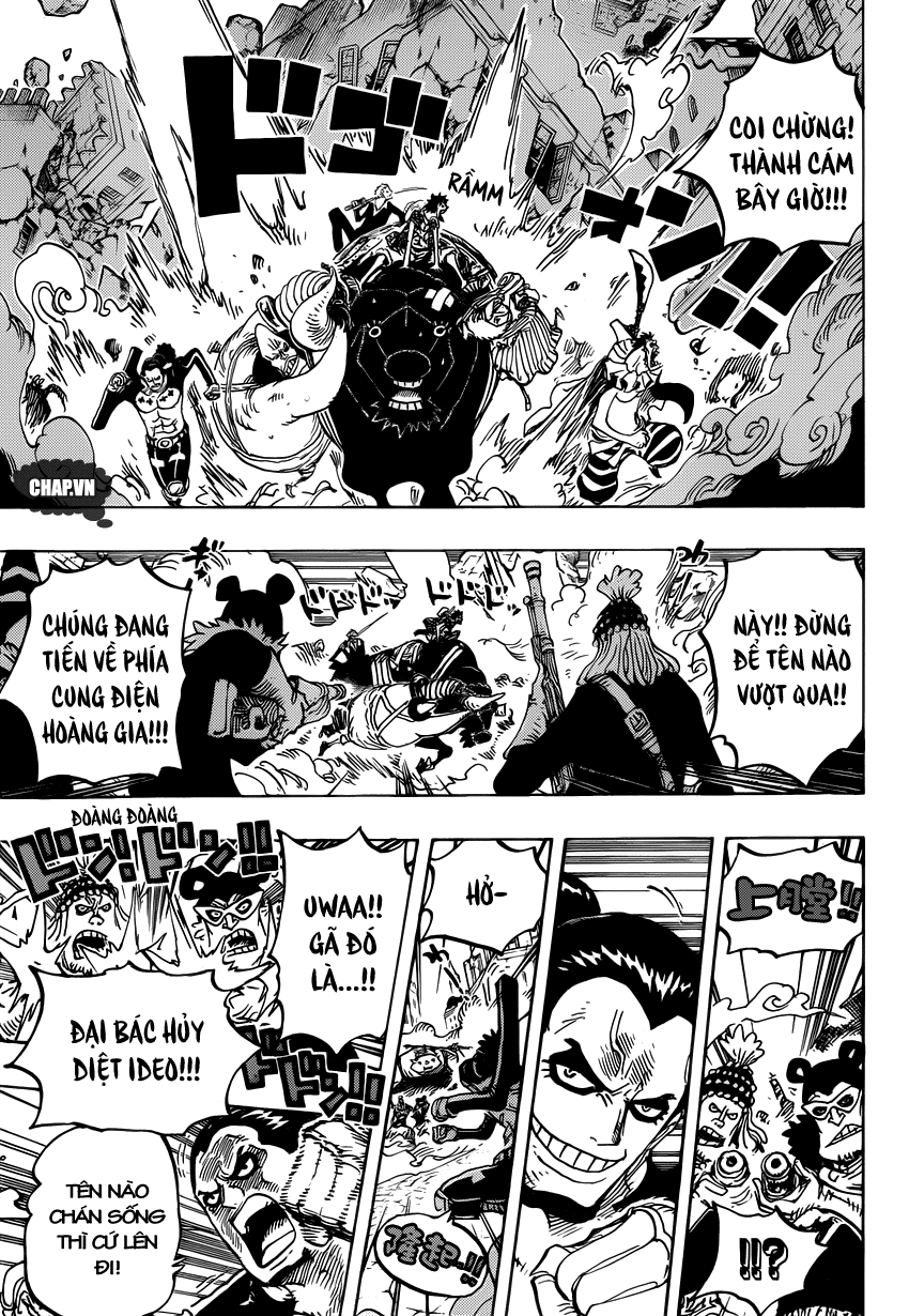 One Piece Chapter 749: "Tổng tấn công!! Đội quân bát nháo" 003