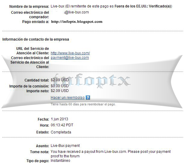 1º pago de live-bux Live-bux-1p