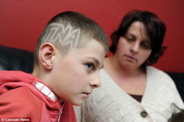 Boy Isolated For Having TNA Logo Shaved Into Hair, Mother Furious At School Policy Article-2555918-1B5B071F00000578-540_634x421