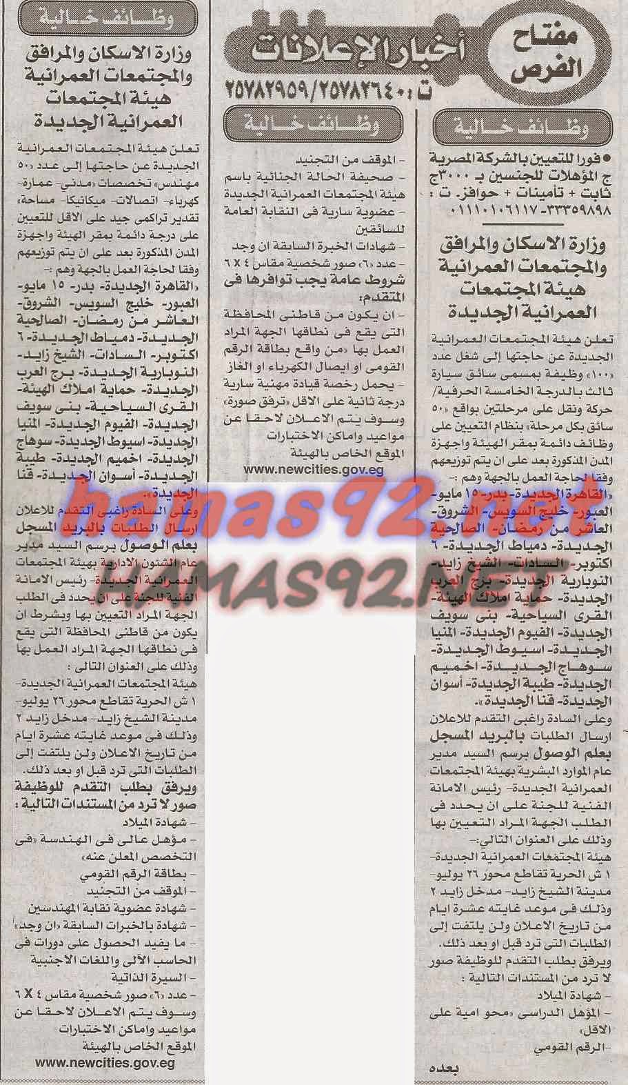 وظائف خالية من جريدة الاخبار الاحد 30-11-2014 %D8%A7%D9%84%D8%A7%D8%AE%D8%A8%D8%A7%D8%B1