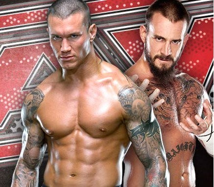 Heath Slater and Brock Lesnar vs. CM Punk and Randy Orton Punk-Orton