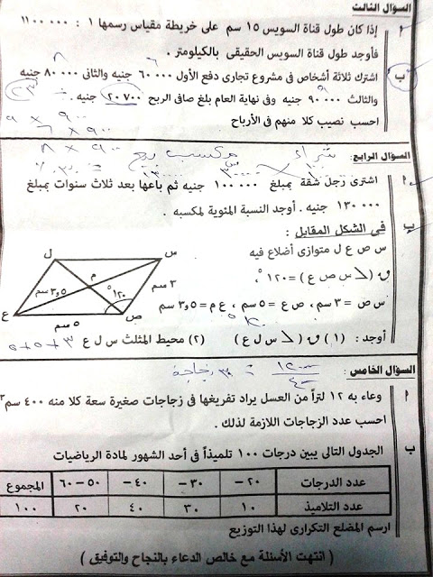  محافظة القاهرة: امتحان الرياضيات للصف السادس الابتدائى نصف العام 2016 11204966_1208837879144046_3312488943840764844_n