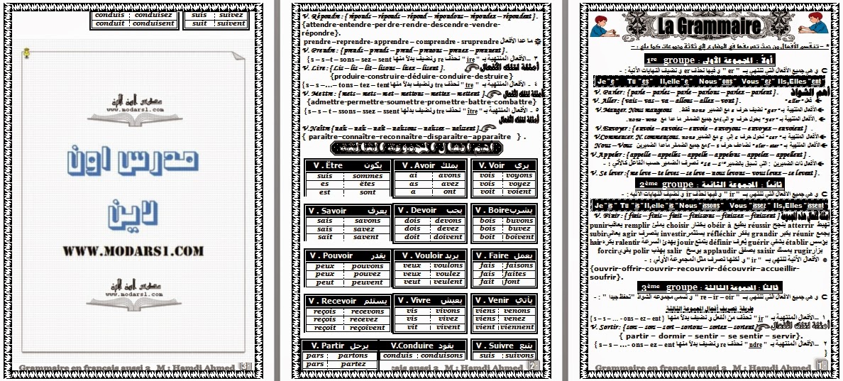 شرح لجميع قواعد الفرنساوي 3 ثانوي - مذكرة لامثيل لها على النت Www.modars1.com_45777777
