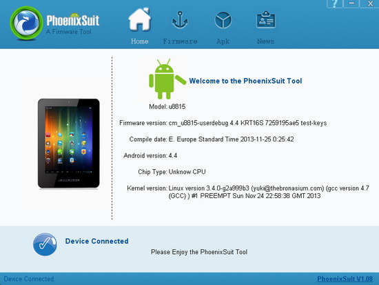 programa PhoenixSuit Flash Tool para flash tablets  y otros  1.8