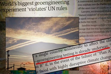 On Record: The Canadian Gov’t Is Researching Geoengineering with Chemtrails Chemtrails