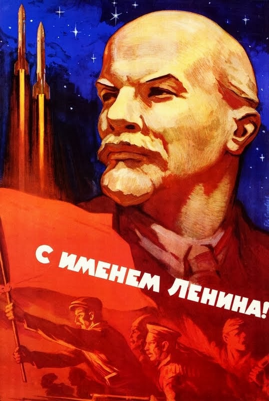 Carteles propagandísticos relacionados con la conquista espacial soviética Sovietpostersspace001-38