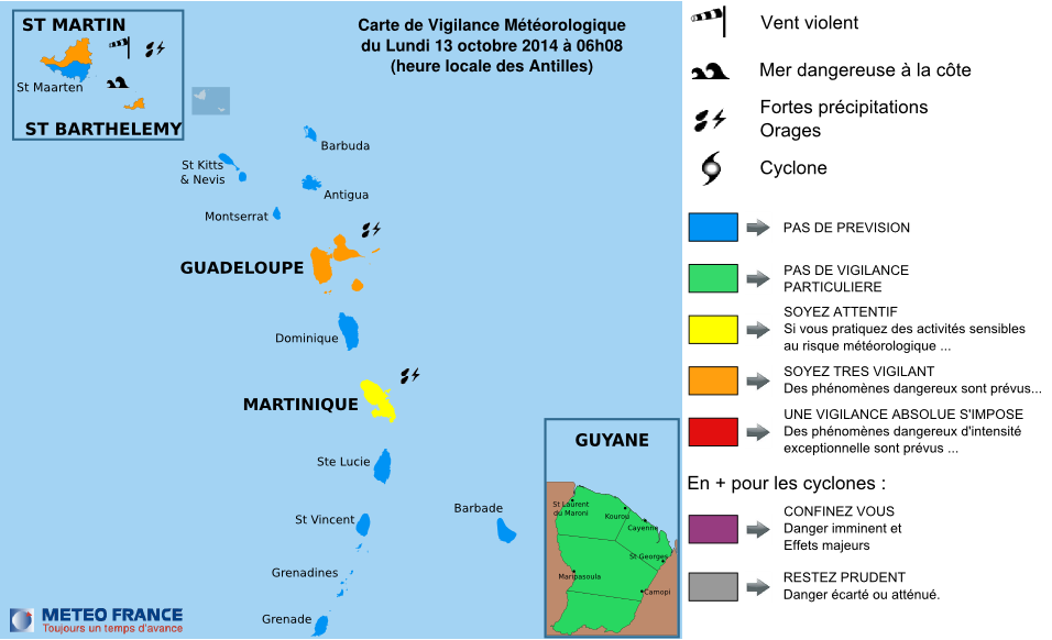 Tempête tropicale Gonzalo : la Guadeloupe, St Martin et St Barthélemy, en vigilance orange Cyclone_fay_gonzalo_13_oct_14_02