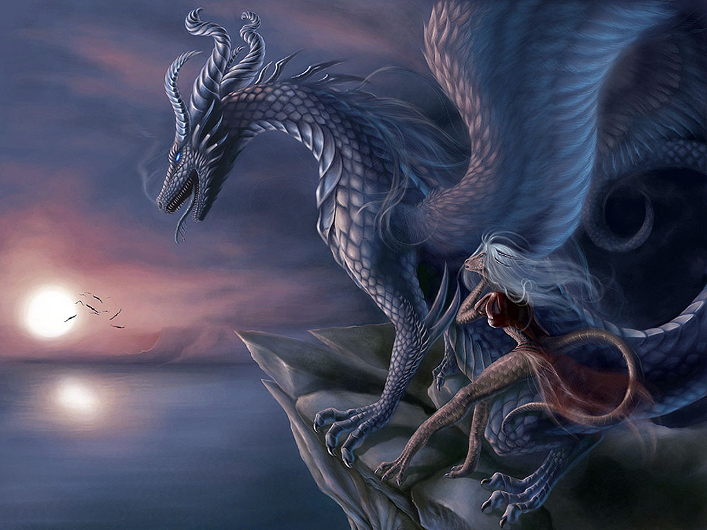 Drallak Blue-Dragon-Art-Wallpaper