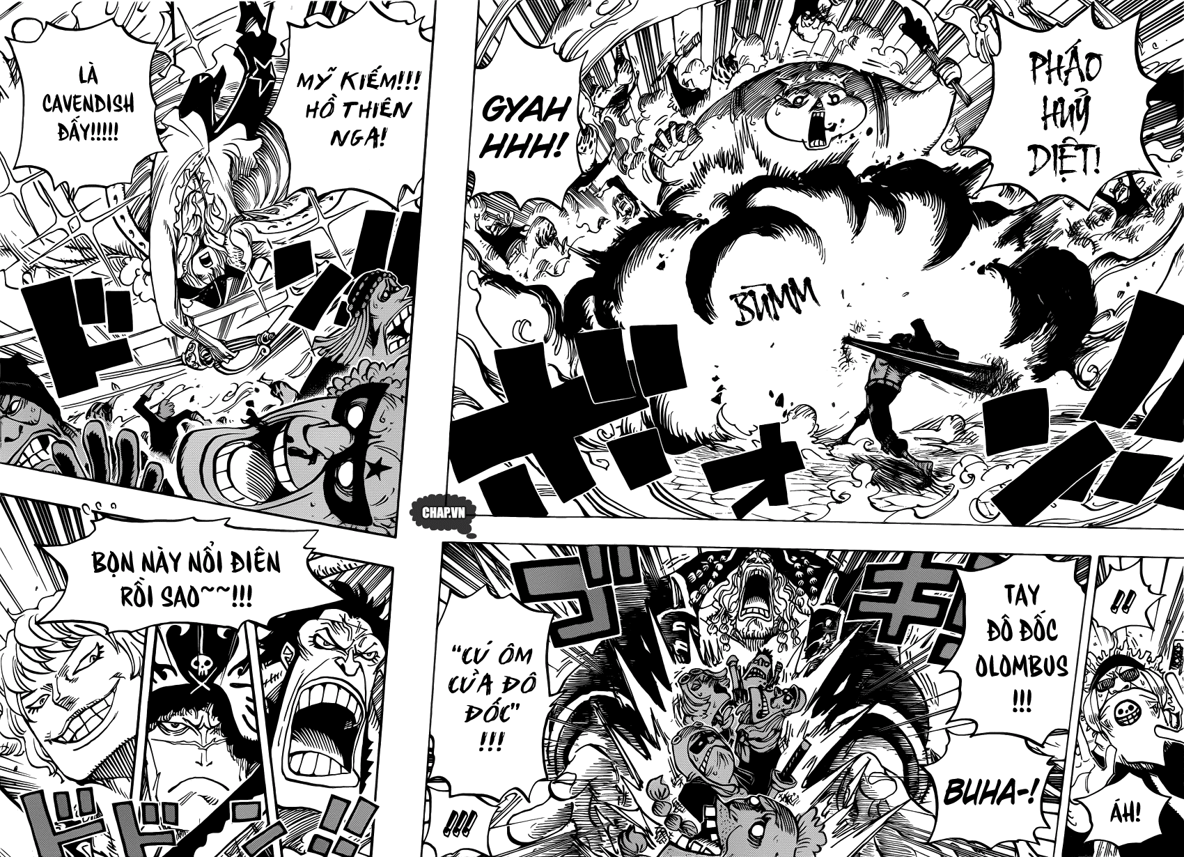 One Piece Chapter 749: "Tổng tấn công!! Đội quân bát nháo" 004