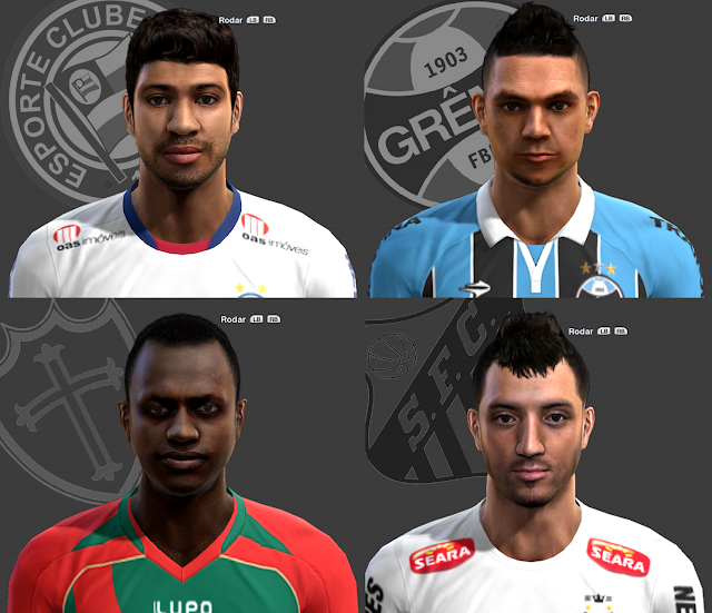 Face de Felipe Anderson, Léo silva, Pará e Caio. [Pes 2013 PC] Preview