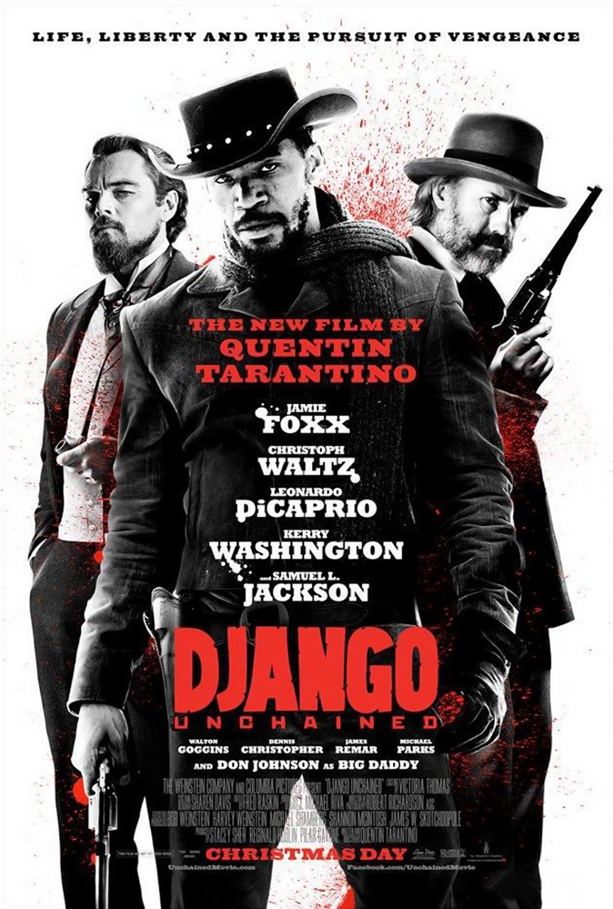 نسخة الـ 720p BluRay لأحدث أفلام " ليوناردو دي كابريو " وفيلم الاكشن والويسترن Django Unchained 2012 مترجم على أكثر من سيرفر Django-unchained-poster3