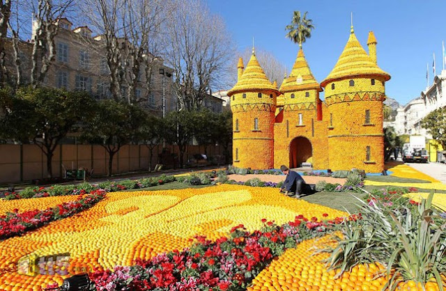 مجسمات مصنوعة من الحمضيات (الليمون والبرتقال) France-lemon-fest-photos-5