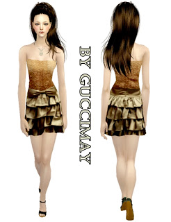 Clothes Collection cho The Sims 2 Gold_dress