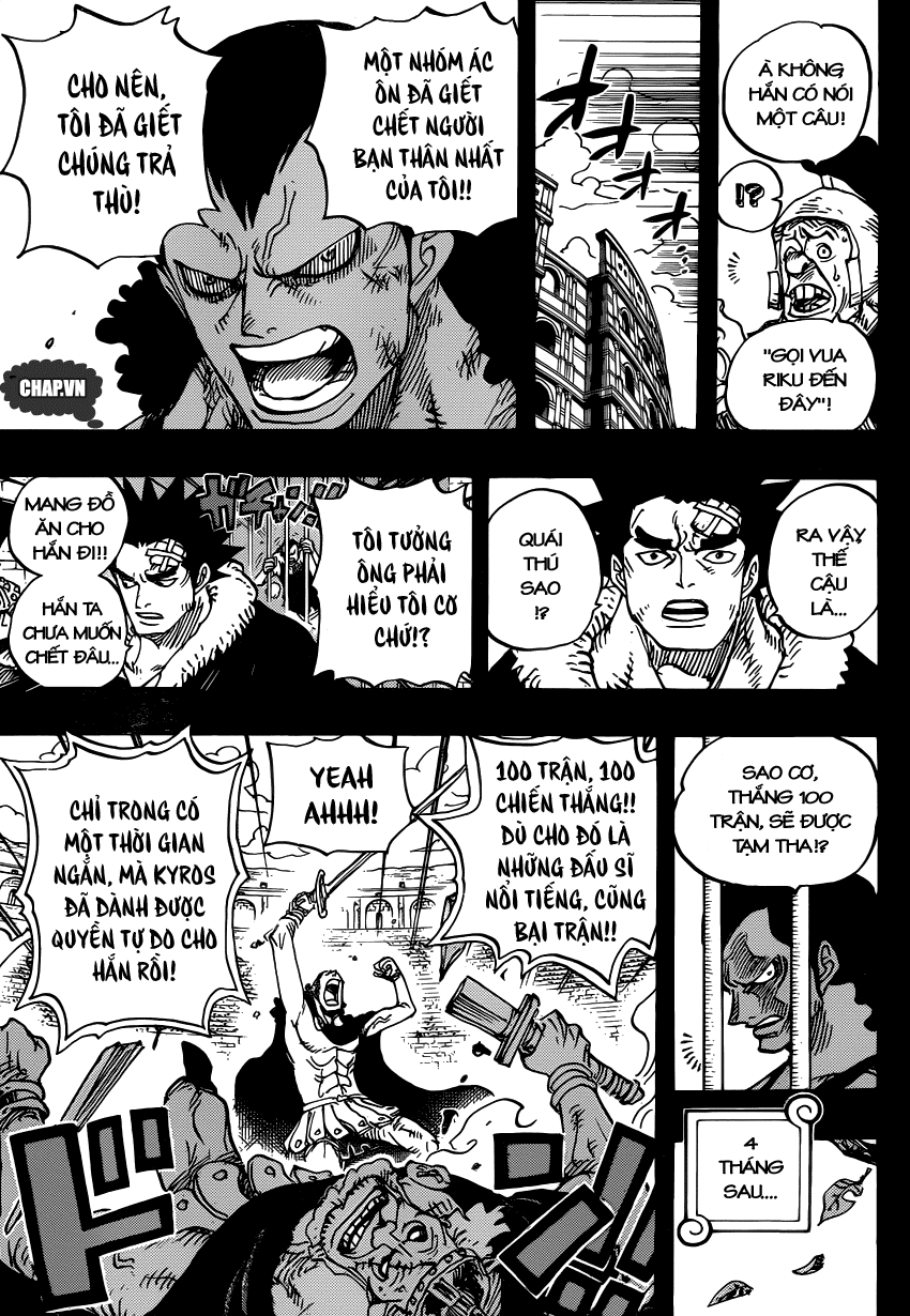 One Piece Chapter 741: Thần gió Usoland 017