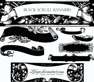  Free  Brushes  Black_Scroll_Banners_by_Lileya