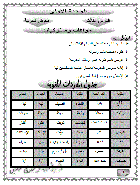 لاول مرة شرح منهج اللغة العربية المنهج الجديد 2015 للصف الثالث الابتدائى الترم الاول 1