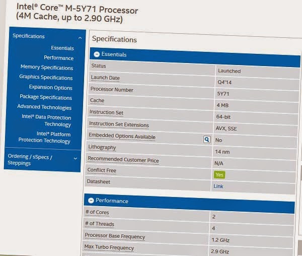 Δυνατοί Core M επεξεργαστές έρχονται από την Intel  FREEGR