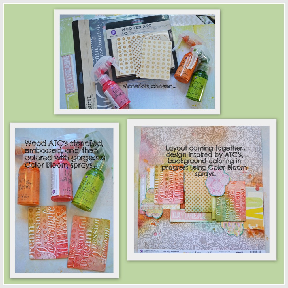 Prima Color Bloom Sprays Processcollage