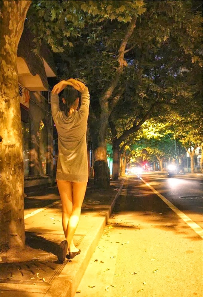 bộ ảnh teen girl Trung Quốc nude 100% trên phố 4