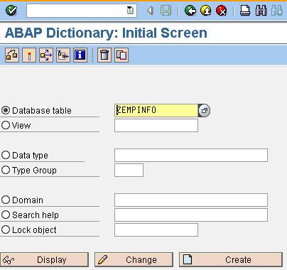 Creating table in SAP Step by step process Tab_1