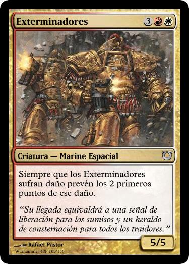 Cartas Warhammer 40k para Magic Exterminadores