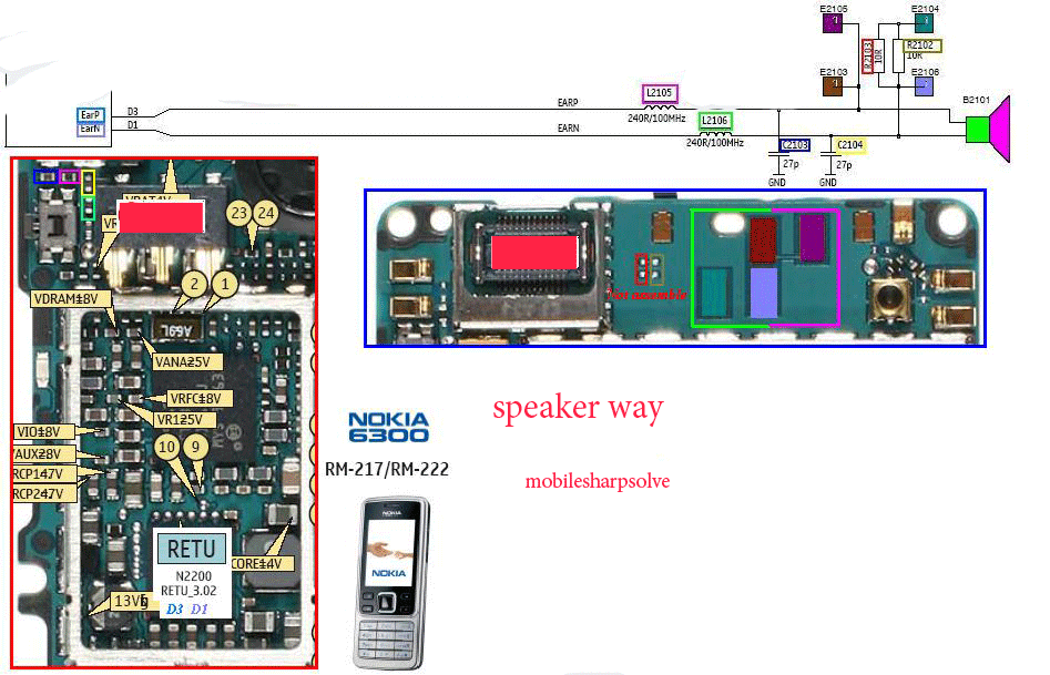 حل مشكلة سبيكر نوكيا 6300 SPEAKER 6300_speakerway