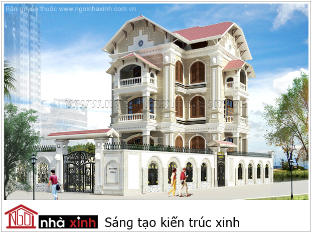 Nét đẹp vững chãi của biệt thự mang phong cách kiến trúc cổ điển Pháp Biet-thu-co-dien