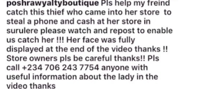 Lady Steals N100k & An iPhone From A Boutique (Video) Re