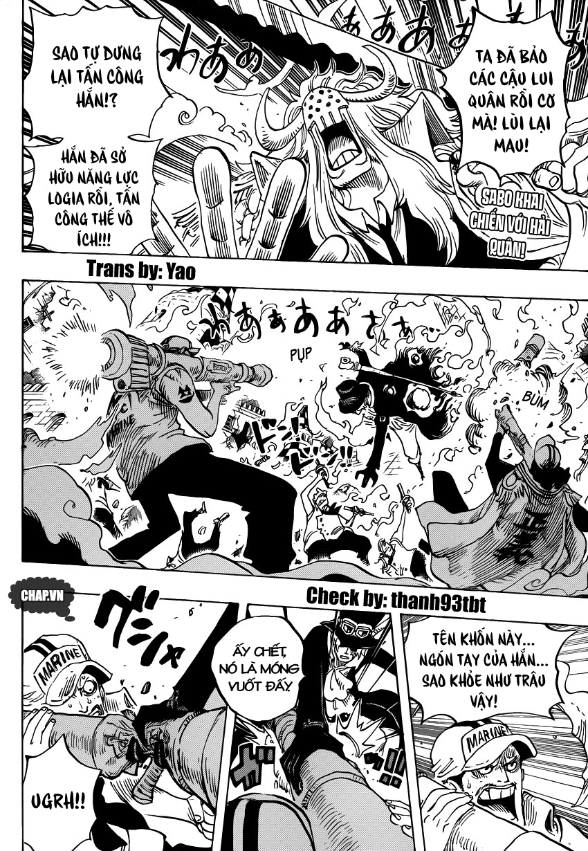 One Piece Chapter 751: Sabo vs. Đô đốc Fujitora 002