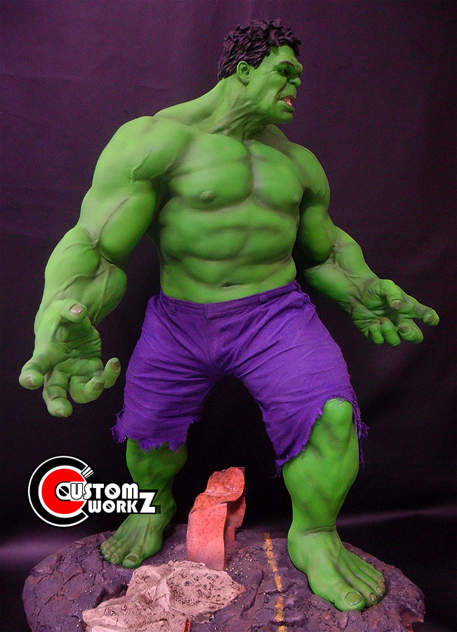 [Sideshow] Hulk Avengers Maquette - Página 19 Sideshow_Hulk_Statue_Repaint_CW_002