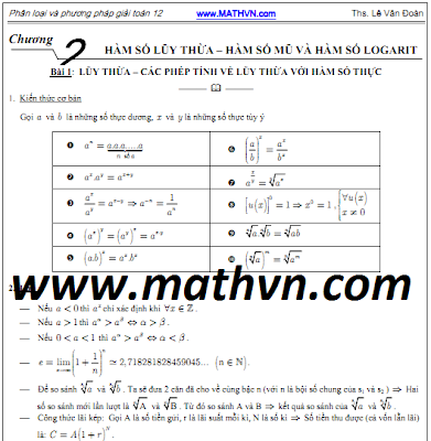 Phương pháp giải toán chương 2: Hàm số mũ, lũy thừa, logarit Phan-loai-toan-12