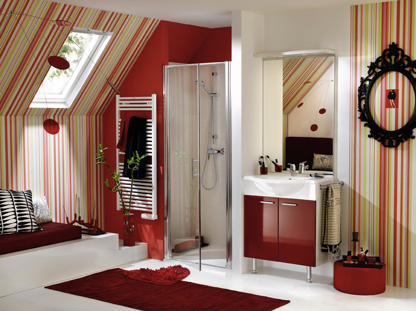  صور ديكورات حمامات حديثة Red-bathroom-delpha