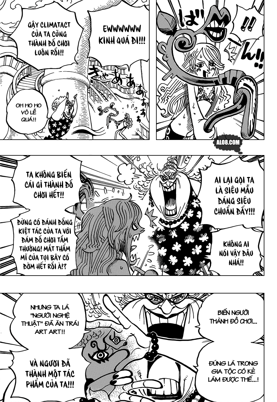 One Piece Chapter 718: Những chiến binh hoàng gia Riku ở cánh đồng hoa 011