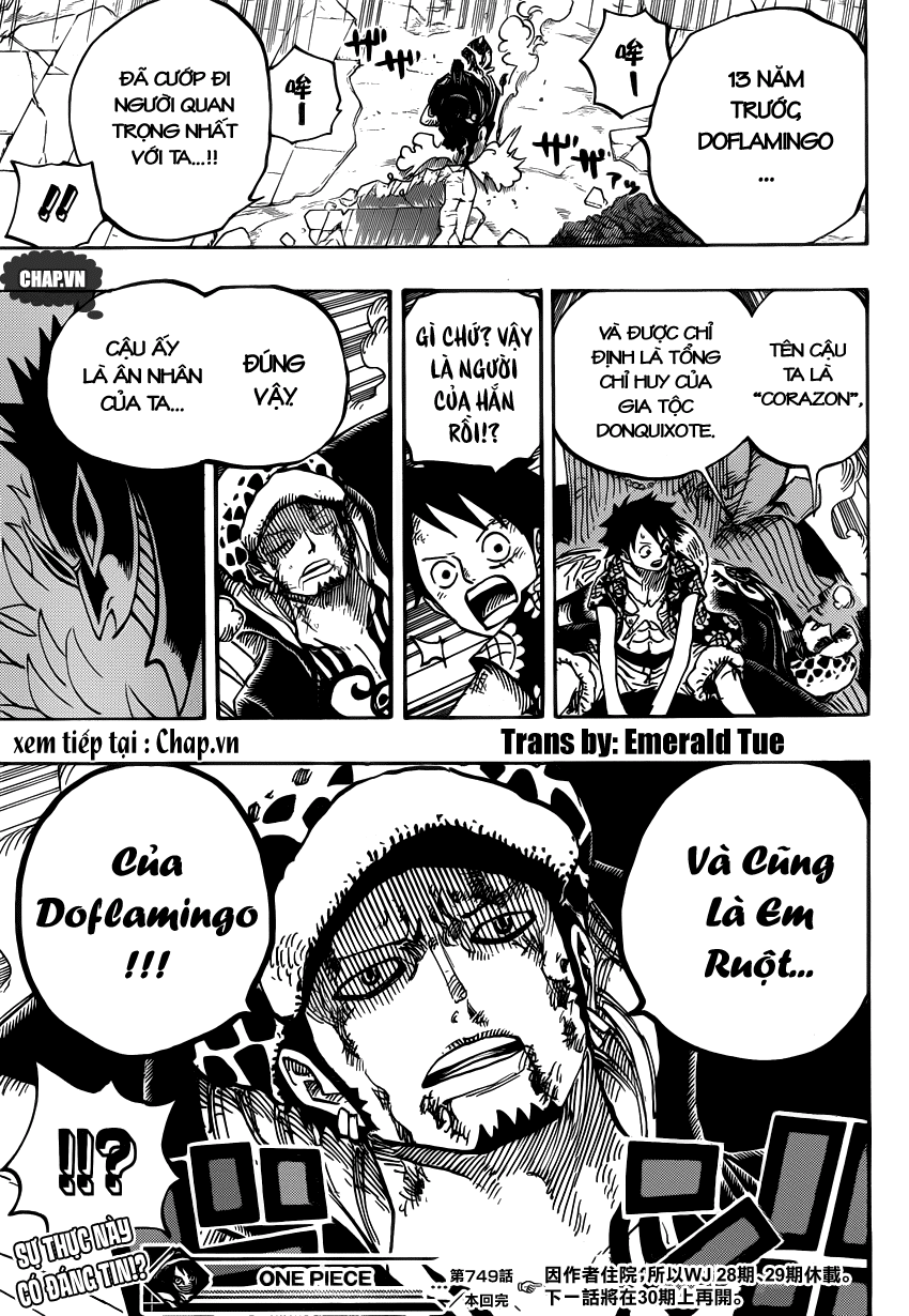 One Piece Chapter 749: "Tổng tấn công!! Đội quân bát nháo" 014