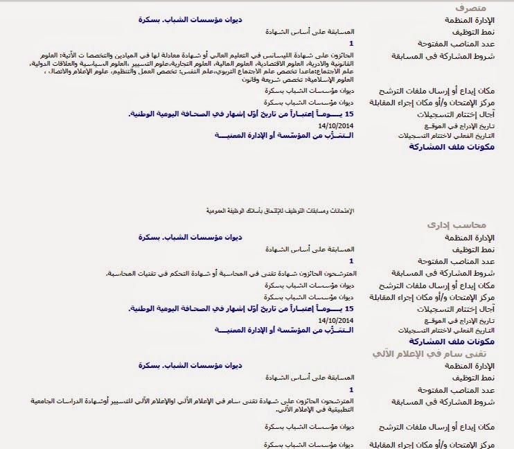 اعلانات توظيف و عمل ديوان مؤسسات الشباب بسكرة أكتوبر 2014 %D8%AF%D9%8A%D9%88%D8%A7%D9%86%2B%D9%85%D8%A4%D8%B3%D8%B3%D8%A7%D8%AA%2B%D8%A7%D9%84%D8%B4%D8%A8%D8%A7%D8%A8%2B%D8%A8%D8%B3%D9%83%D8%B1%D8%A9