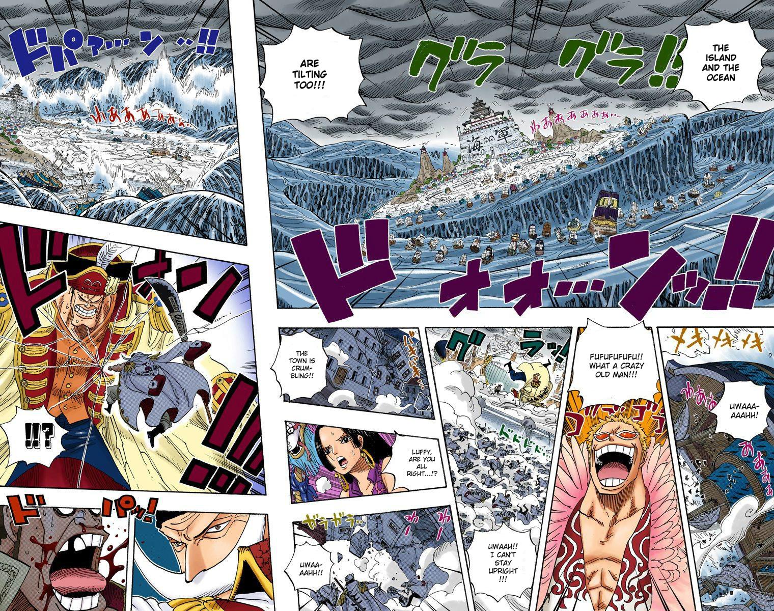 Tamanho das ilhas de One Piece e poder destrutivo 0564-007