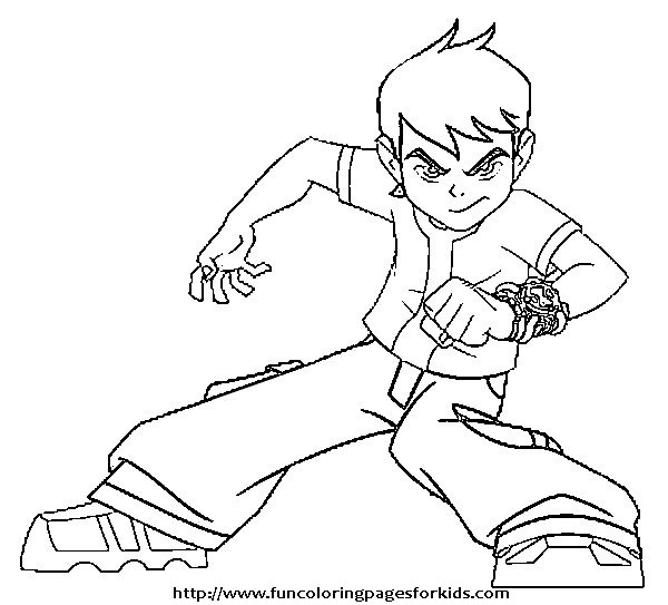   Ben10 coloring paper for kids---- can print Ben10-coloring-page2
