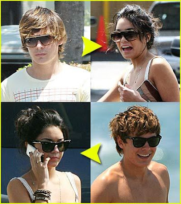 zaneSsa wear match stuff(لابسين نفس الاغراض)*-* Zanessa-sunglasses