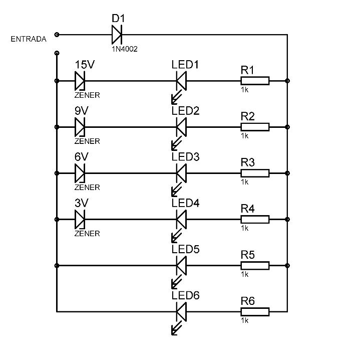 LEDs sincronizados com áudio - VU - led (Simples montagem) ESQUEMA-VU-LEDS