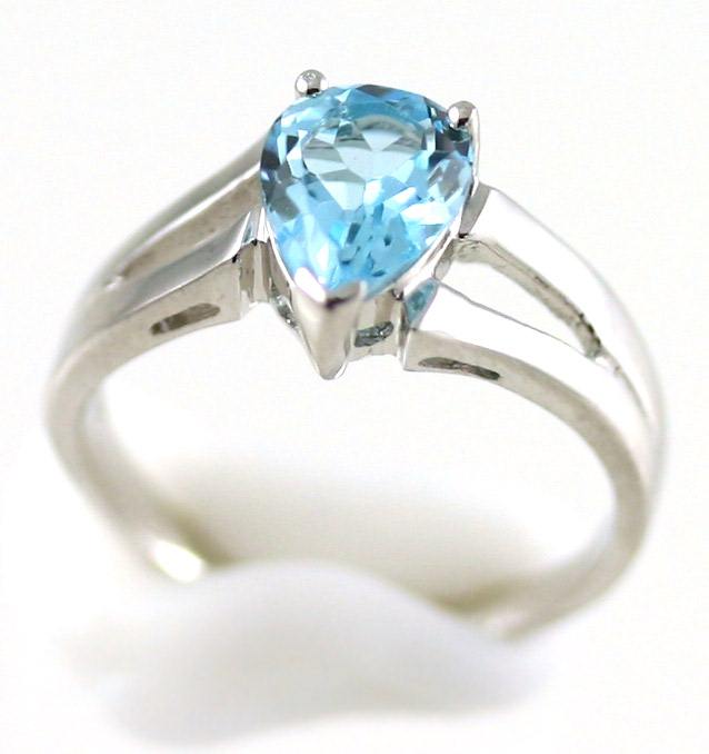 欢迎光临香港 !!   [James & Sophie] Gem_Stone-Blue_Topaz_Silver_Ring