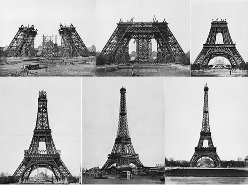 Nace la Torre Eiffel.1889. Eiffel%2Bconstruccion