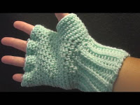 جوانتى كروشيه بالفيديو-how to make crochet mittens in video Gh