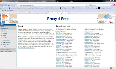 Melewati Sensor Internet Dengan Proxy Proxy4free