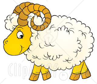 يوسف والخروف. 32537-Clipart-Illustration-Of-A-Curly-Horned-Sheep-With-Fluffy-Wool-In-Profile-Glancing-At-The-Viewer